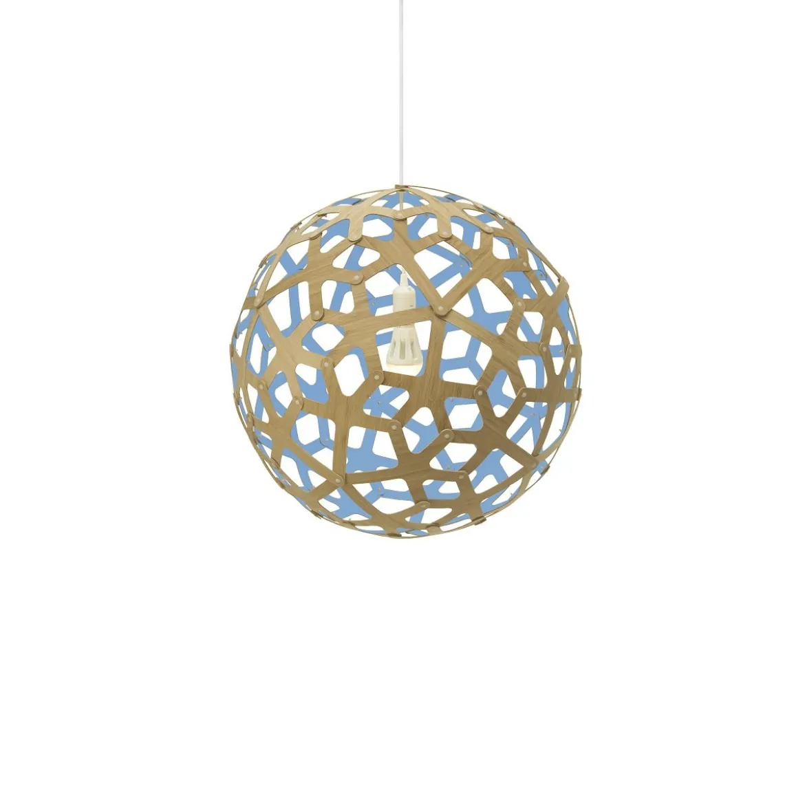 David Trubridge Coral Pendelleuchte Ø 40cm blau