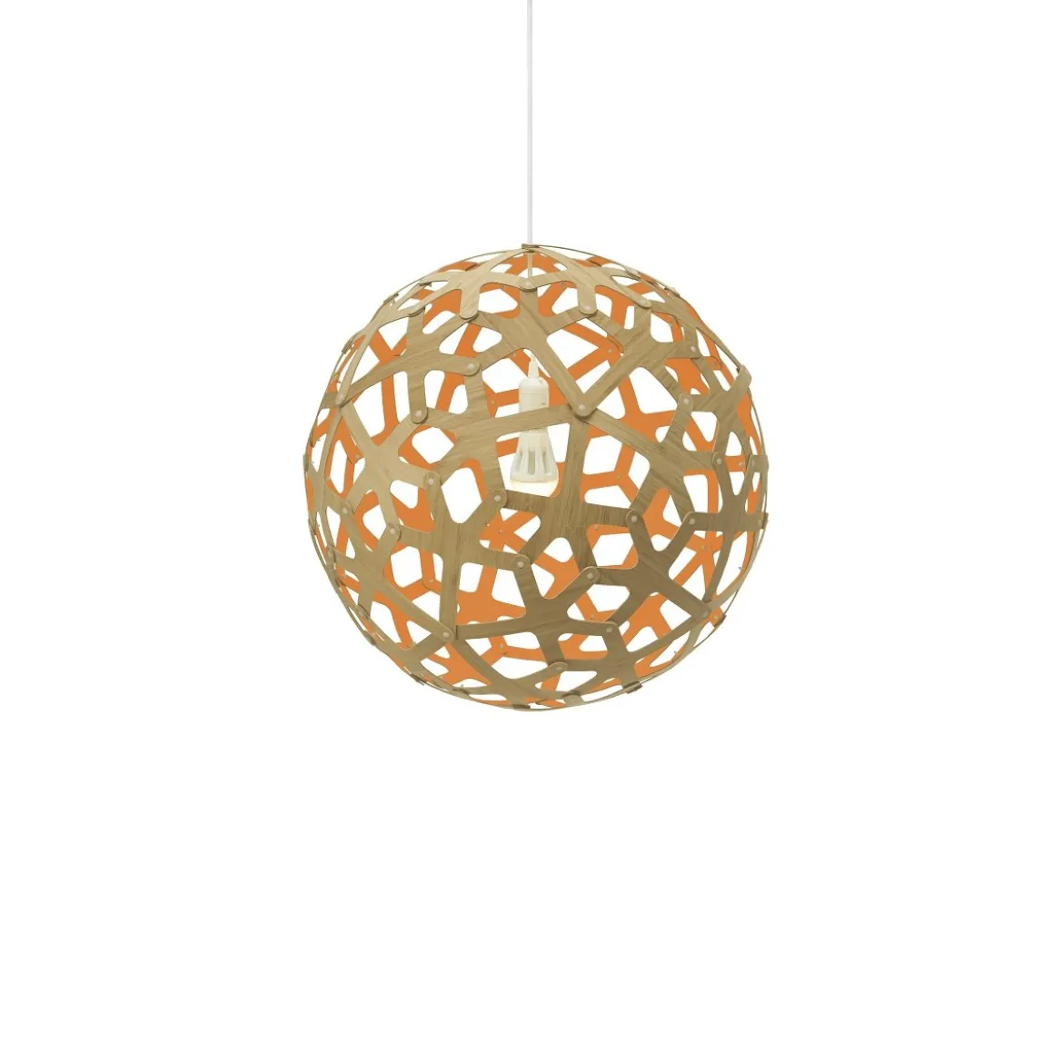 David Trubridge Coral Pendelleuchte Ø 40cm orange