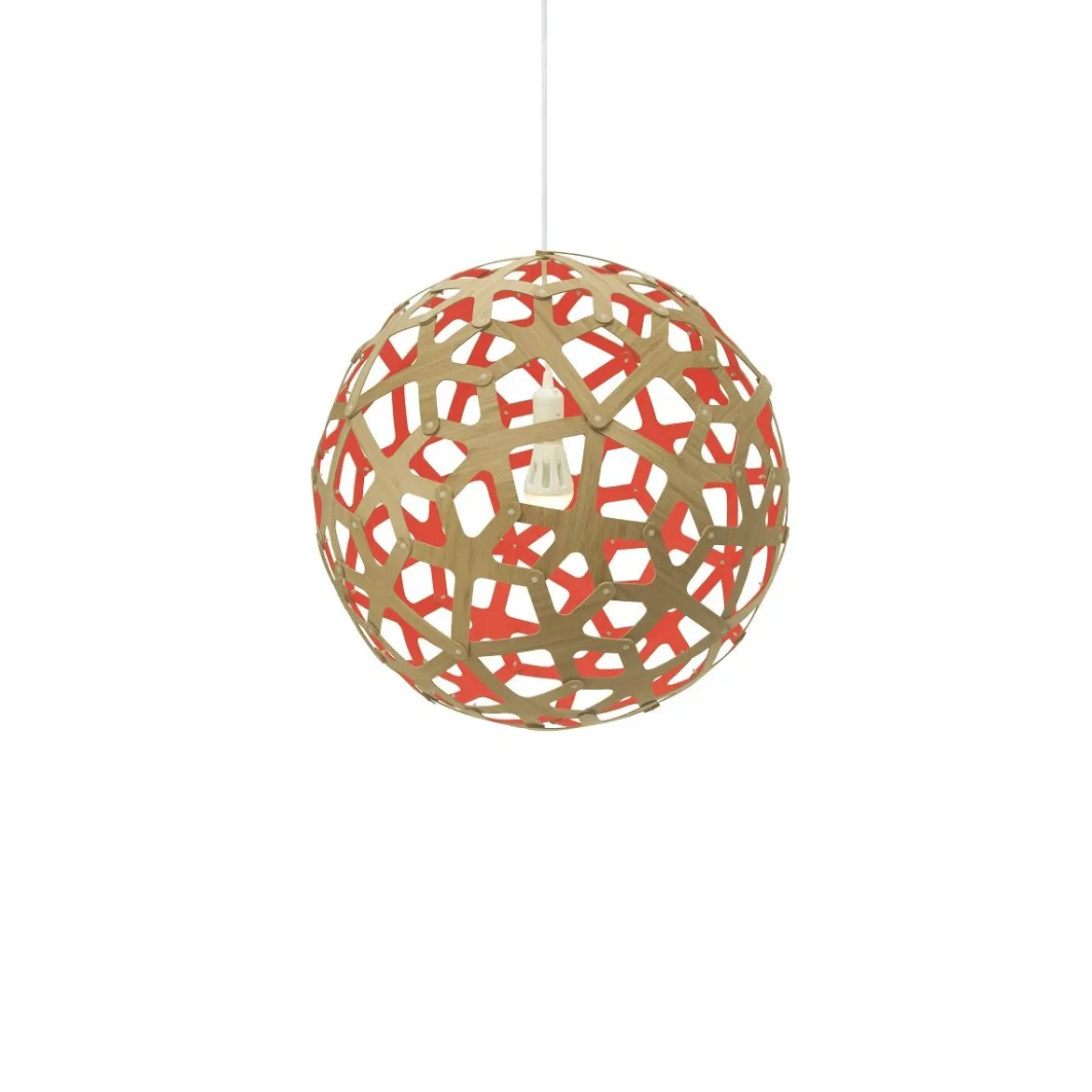 David Trubridge Coral Pendelleuchte Ø 40cm rot