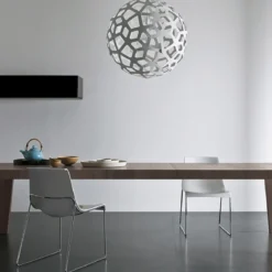 David Trubridge Coral Pendelleuchte Ø 40cm weiß 2 Seiten