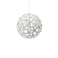 David Trubridge Coral Pendelleuchte Ø 40cm weiß 2 Seiten
