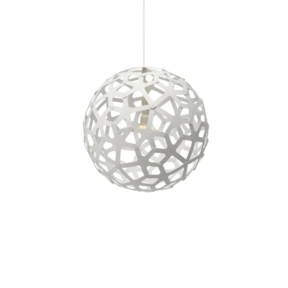 David Trubridge Coral Pendelleuchte Ø 40cm weiß 2 Seiten