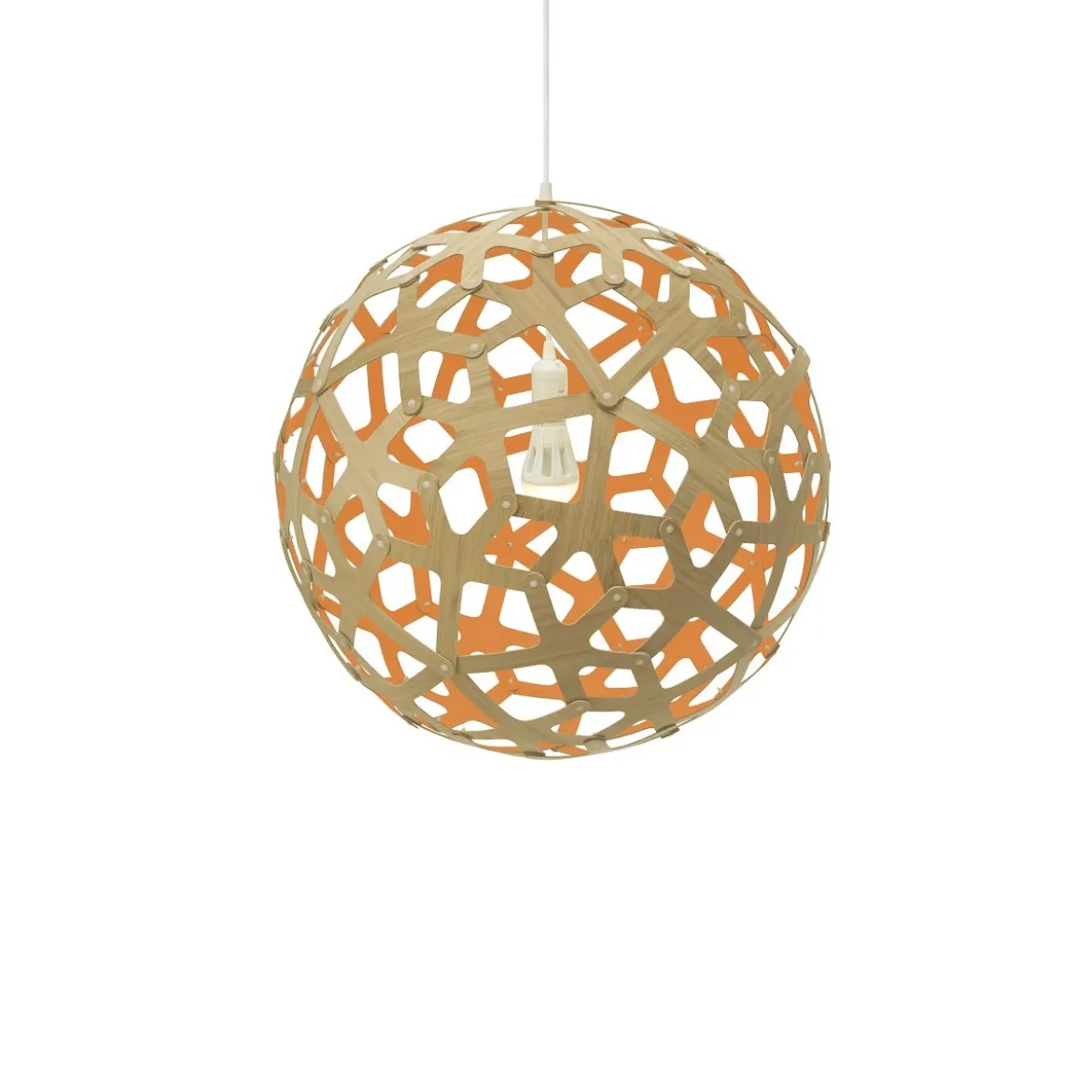 David Trubridge Coral Pendelleuchte Ø 60cm orange