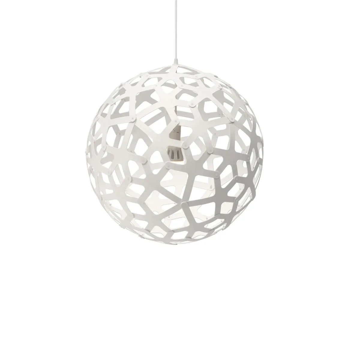 David Trubridge Coral Pendelleuchte Ø 60cm weiß 2 Seiten