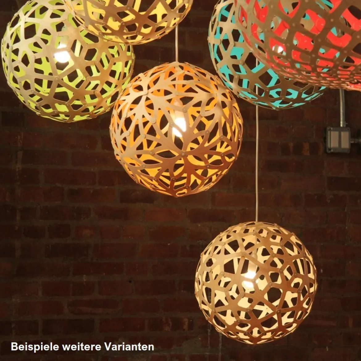 David Trubridge Coral Pendelleuchte Ø 80cm aqua