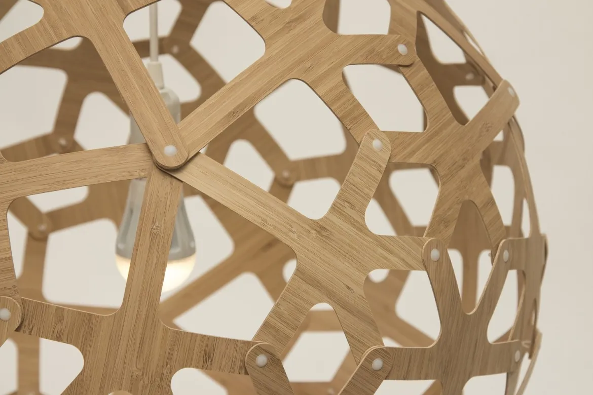 David Trubridge Coral Pendelleuchte Ø 80cm bambus