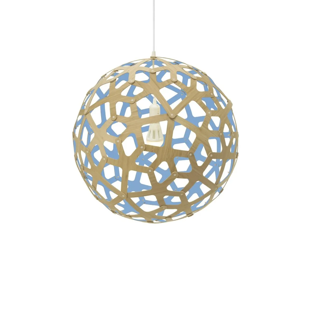 David Trubridge Coral Pendelleuchte Ø 80cm blau
