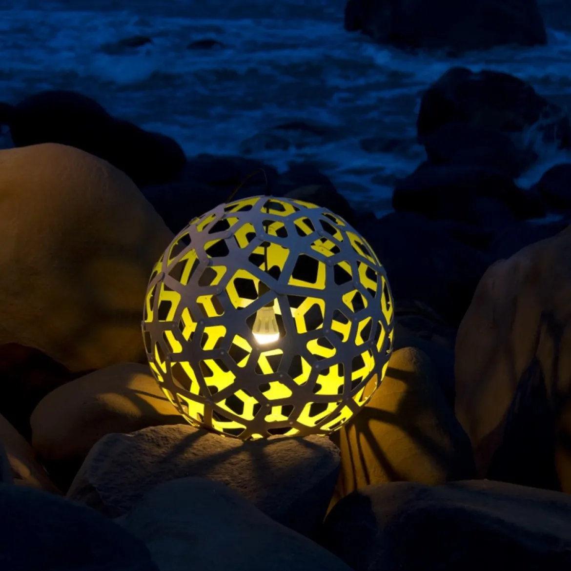 David Trubridge Coral Pendelleuchte Ø 80cm limette