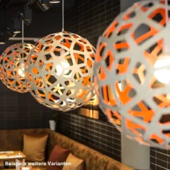 David Trubridge Coral Pendelleuchte Ø 80cm orange