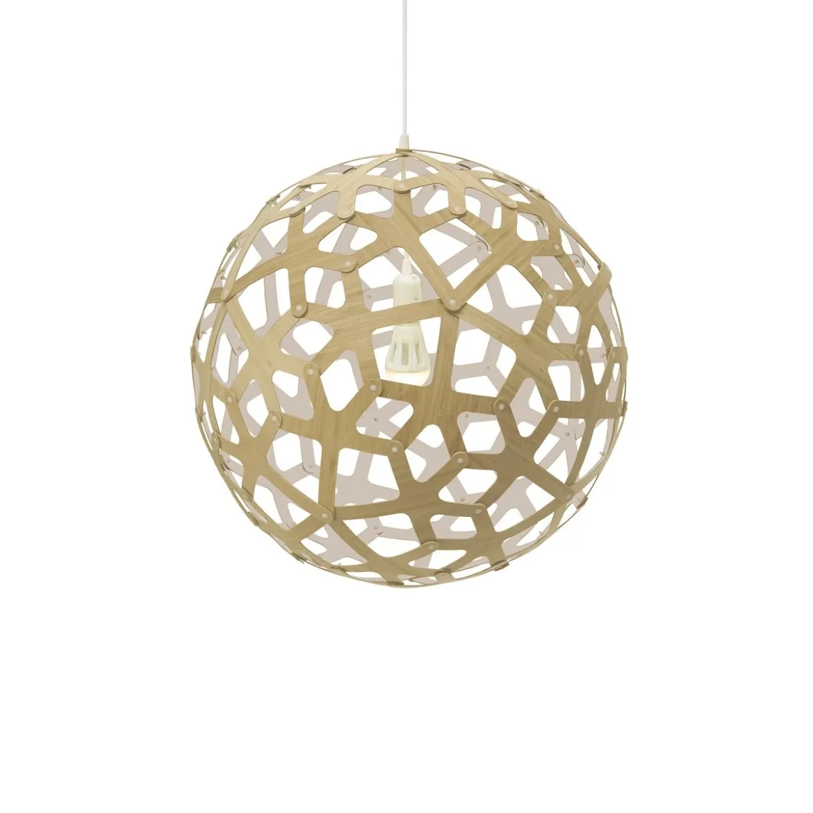 David Trubridge Coral Pendelleuchte Ø 80cm weiß 1 Seite