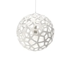 David Trubridge Coral Pendelleuchte Ø 80cm weiß 2 Seiten