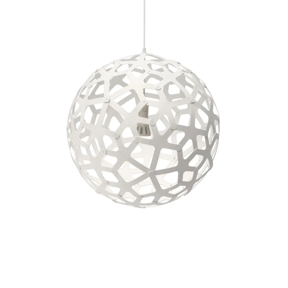 David Trubridge Coral Pendelleuchte Ø 80cm weiß 2 Seiten