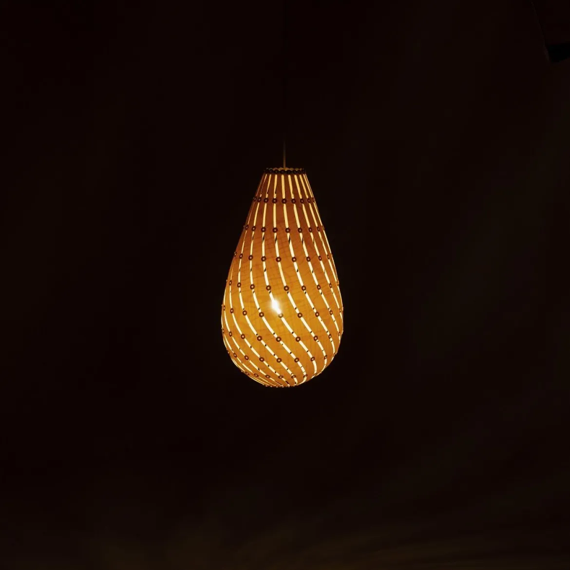 David Trubridge Ebb Drop Pendelleuchte 61 cm natural
