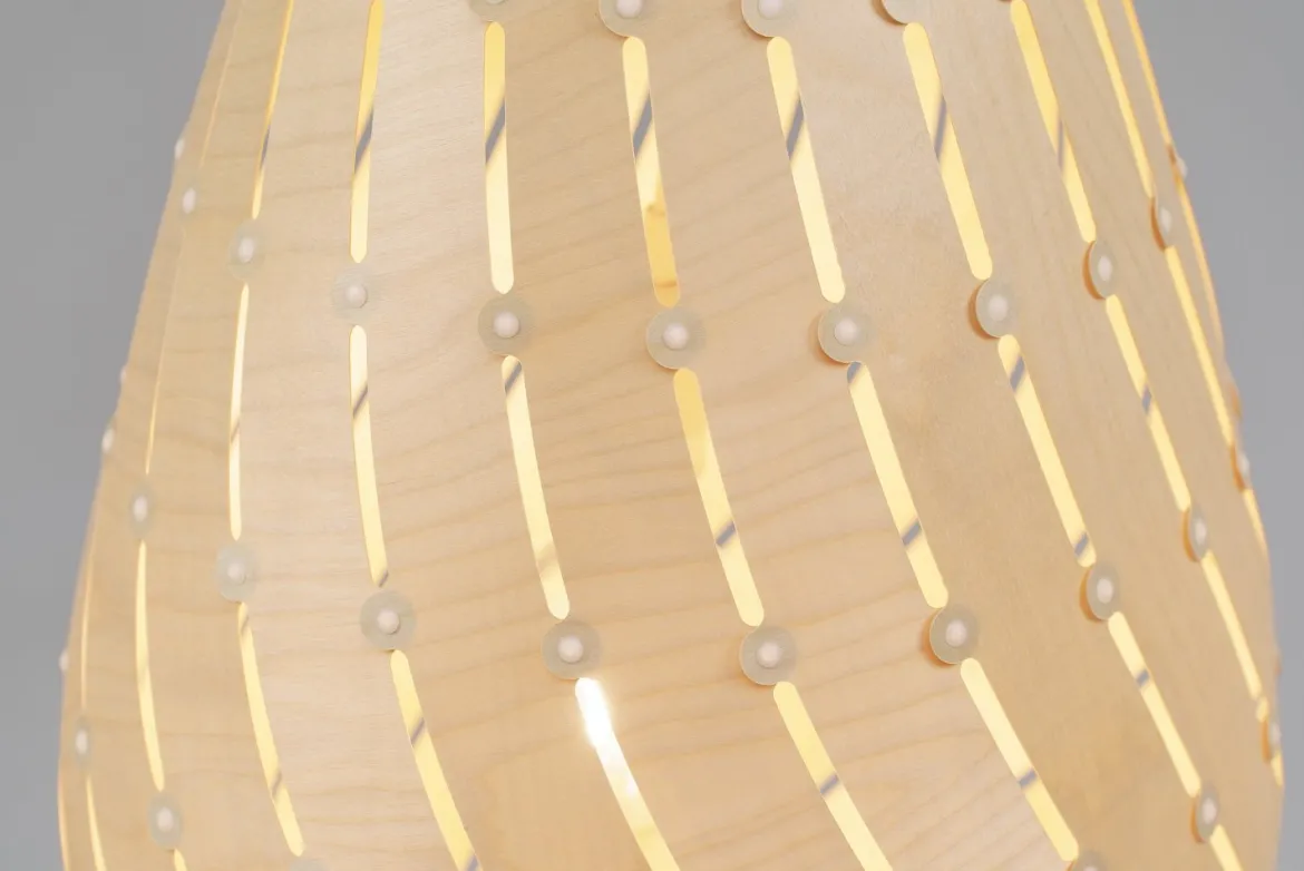 David Trubridge Ebb Drop Pendelleuchte 61 cm natural