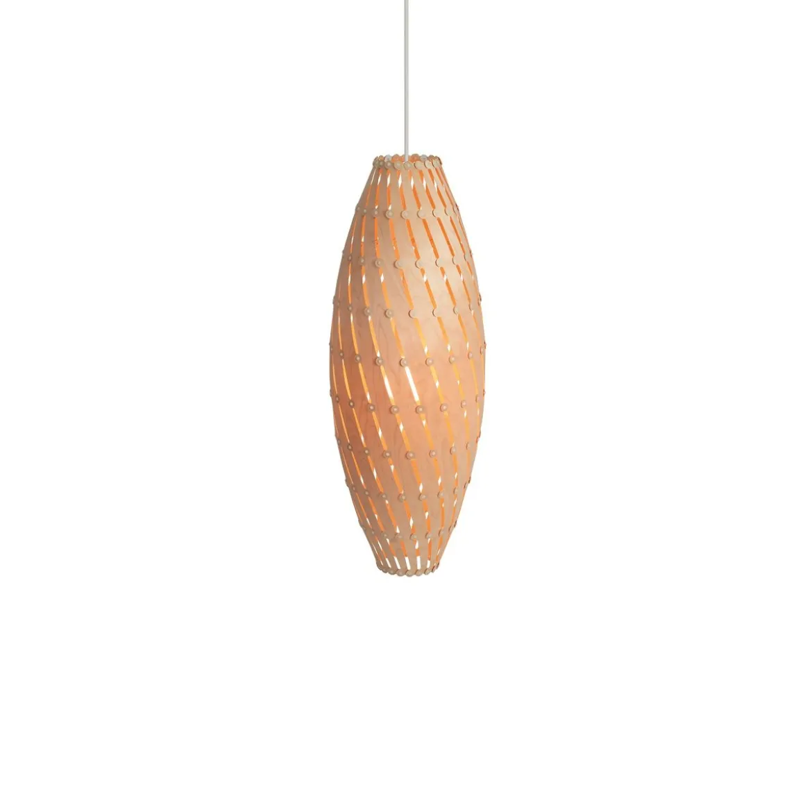 David Trubridge Ebb Roll Pendelleuchte 75 cm natural