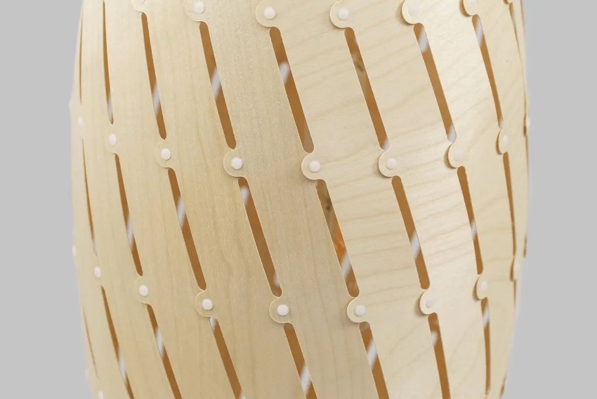 David Trubridge Ebb Roll Pendelleuchte 75 cm natural