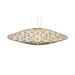 David Trubridge Flax Pendelleuchte Ø 150cm blau