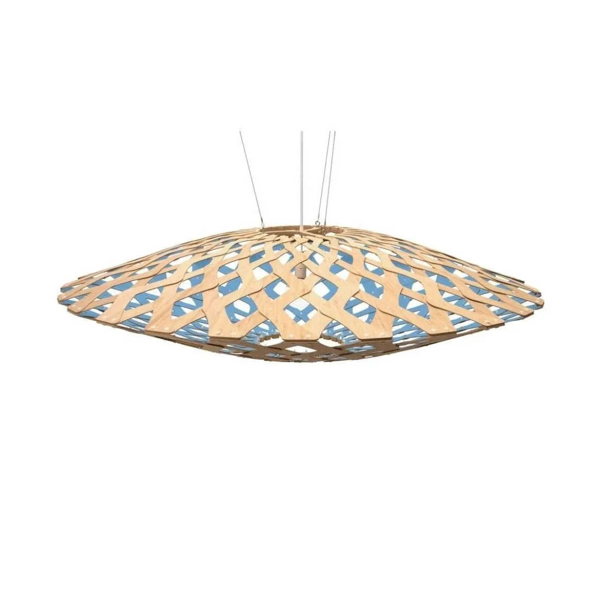 David Trubridge Flax Pendelleuchte Ø 150cm blau