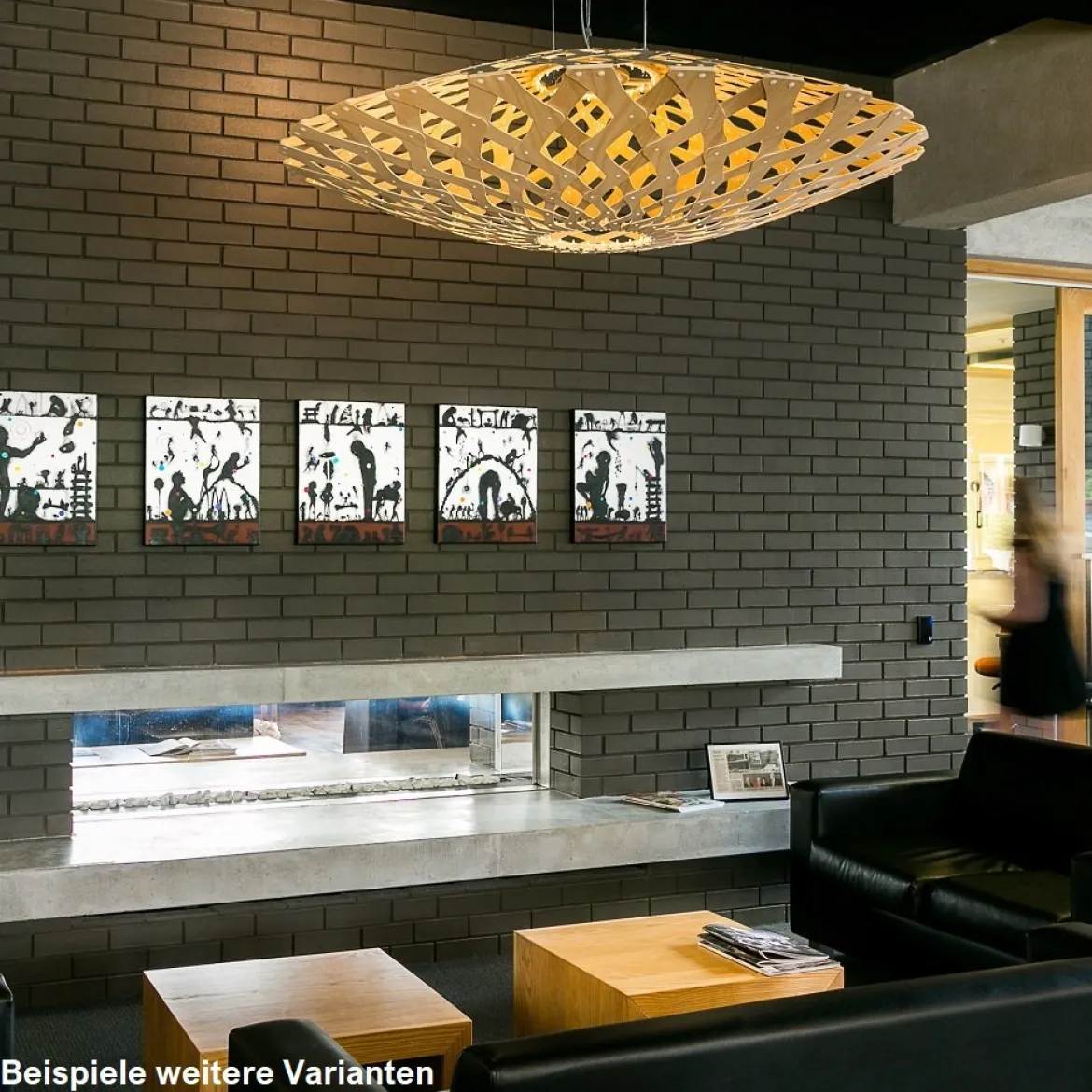 David Trubridge Flax Pendelleuchte Ø 150cm orange