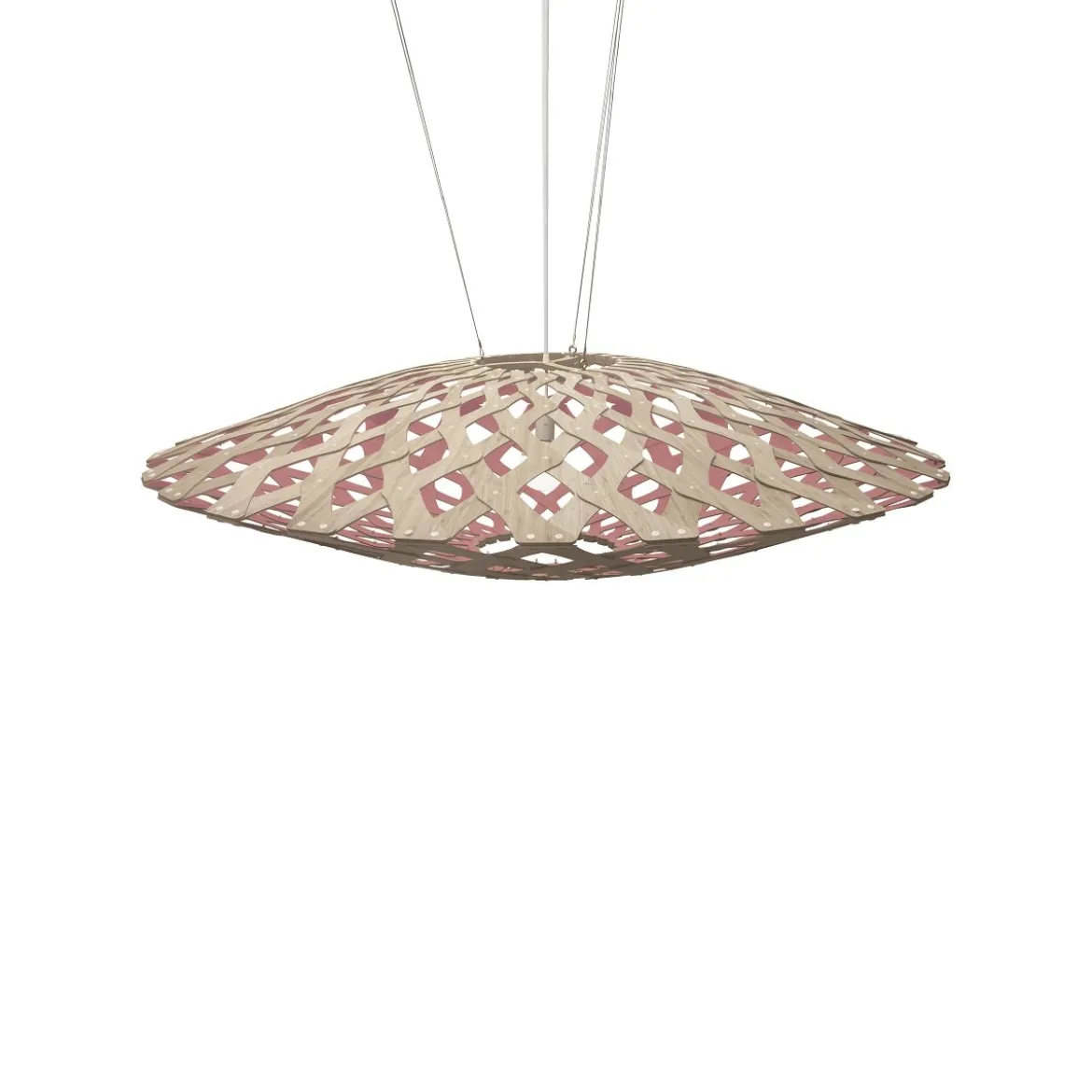 David Trubridge Flax Pendelleuchte Ø 150cm pink