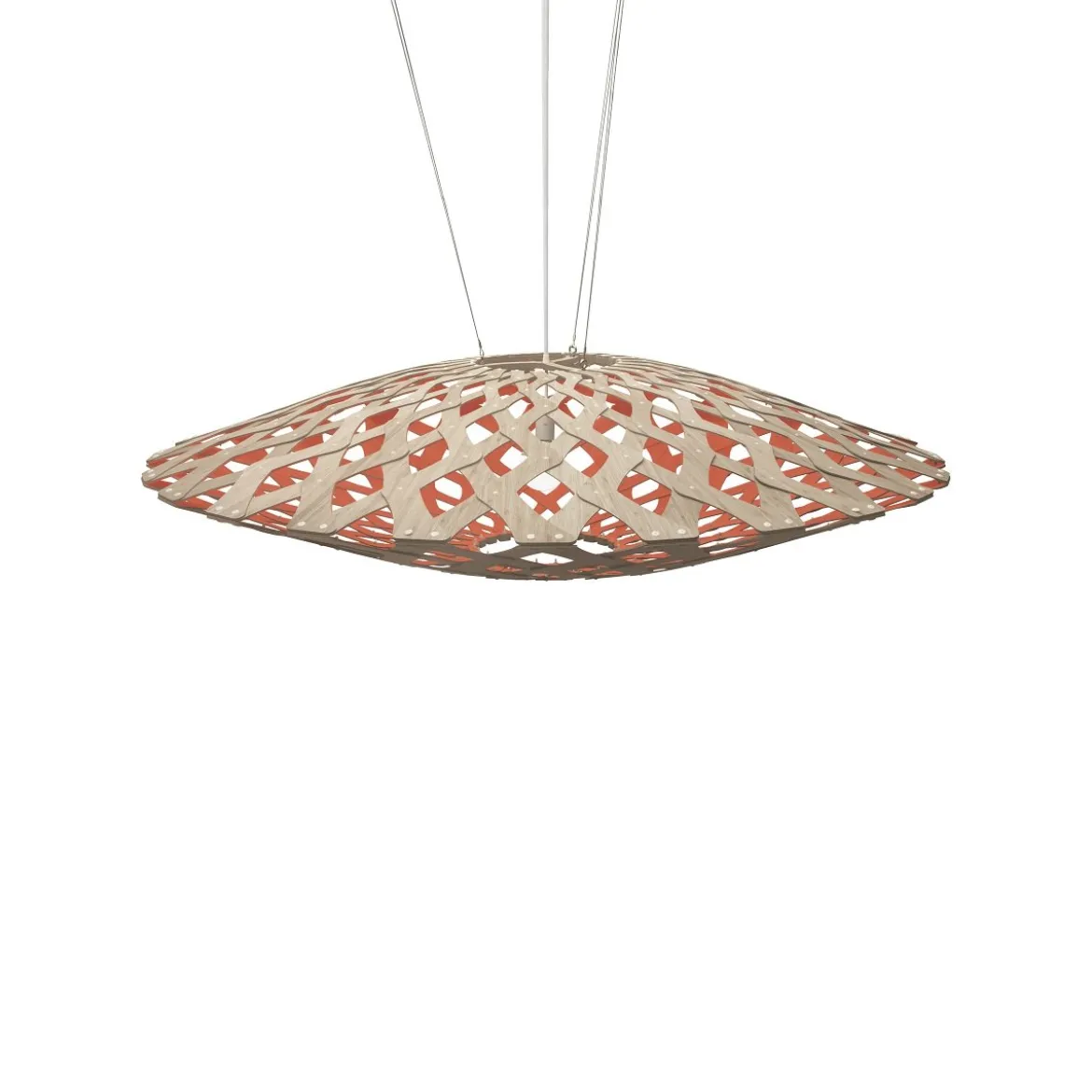 David Trubridge Flax Pendelleuchte Ø 150cm rot