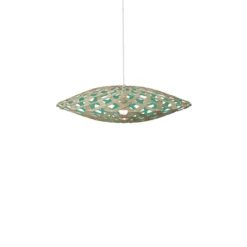David Trubridge Flax Pendelleuchte Ø 80cm aqua