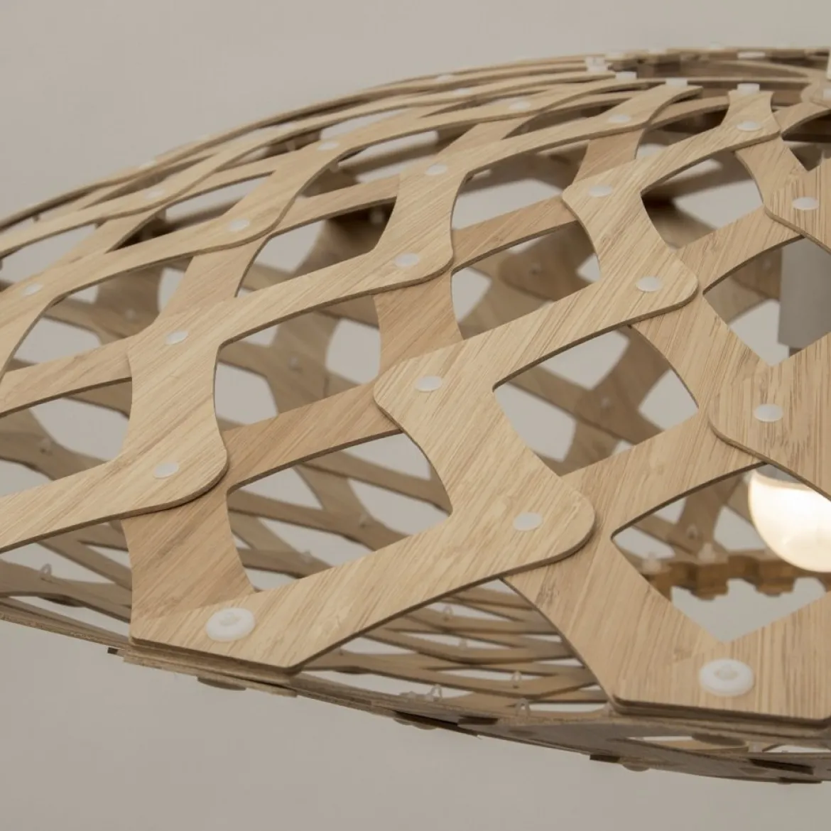 David Trubridge Flax Pendelleuchte Ø 80cm bambus