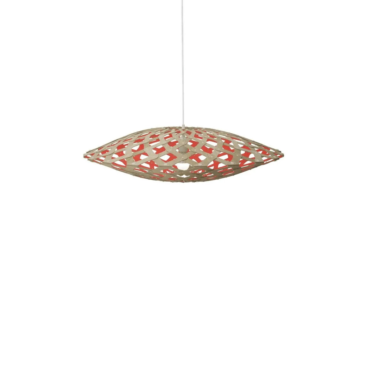 David Trubridge Flax Pendelleuchte Ø 80cm rot