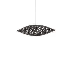 David Trubridge Flax Pendelleuchte Ø 80cm schwarz 2 Seiten
