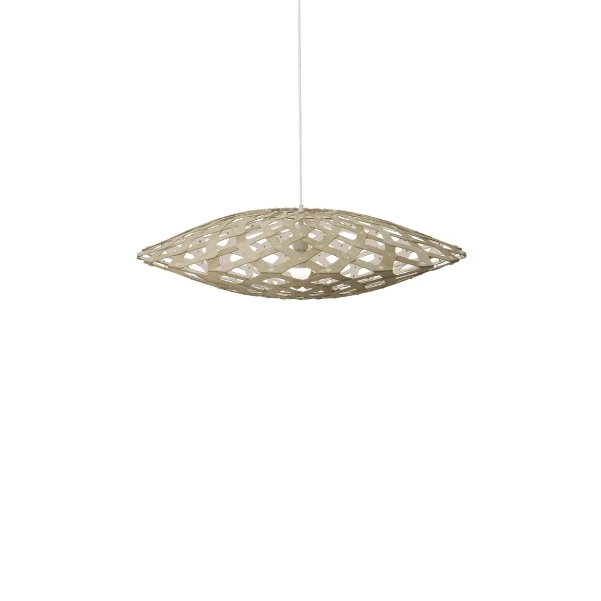 David Trubridge Flax Pendelleuchte Ø 80cm weiß 1 Seite