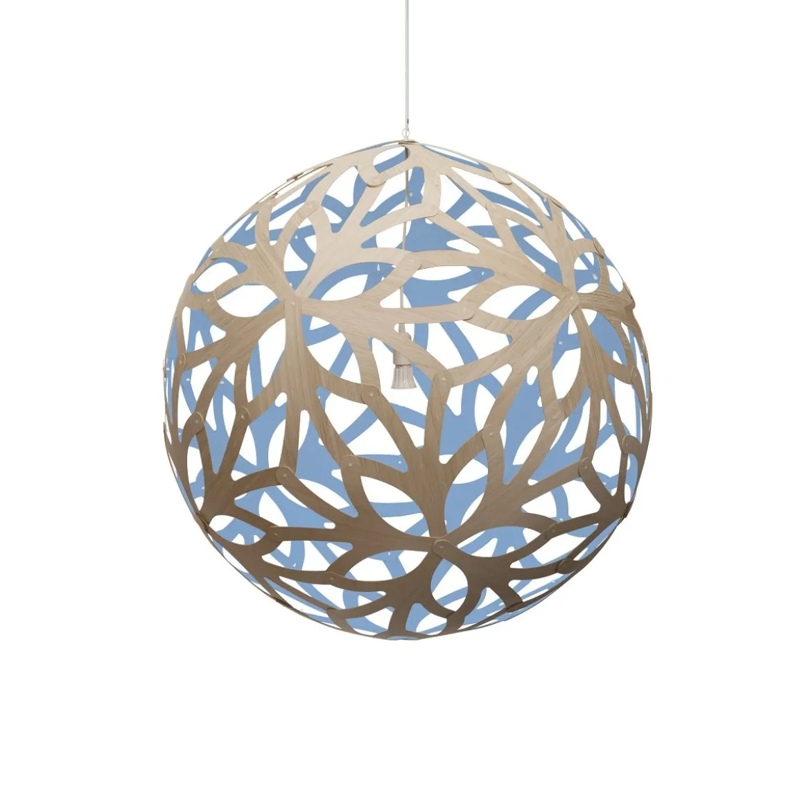 David Trubridge Floral Pendelleuchte Ø 100cm blau