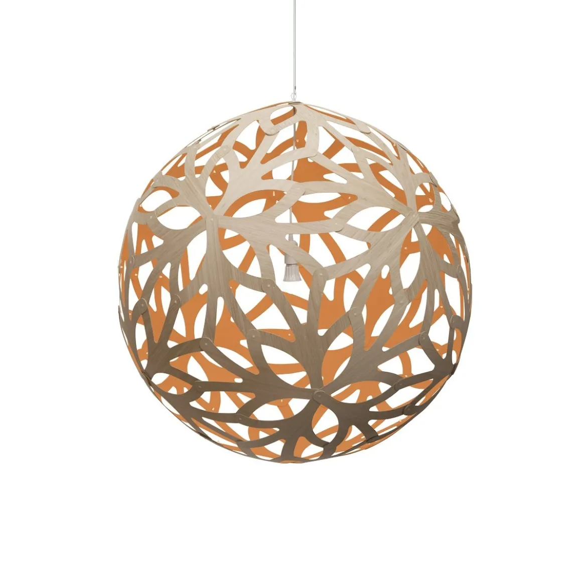 David Trubridge Floral Pendelleuchte Ø 100cm orange