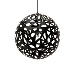 David Trubridge Floral Pendelleuchte Ø 100cm schwarz 2 Seiten