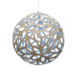 David Trubridge Floral Pendelleuchte Ø 120cm blau