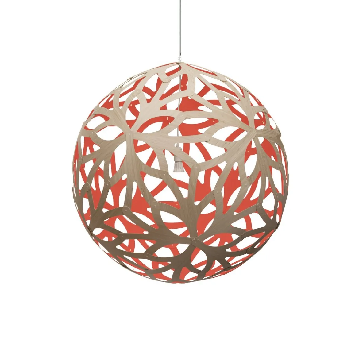 David Trubridge Floral Pendelleuchte Ø 120cm rot