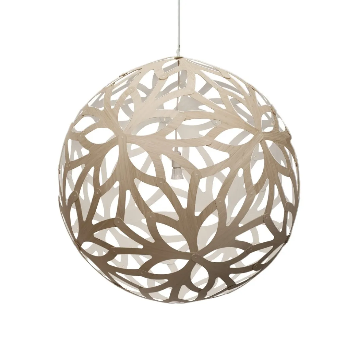 David Trubridge Floral Pendelleuchte Ø 120cm weiß 1 Seite