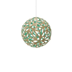 David Trubridge Floral Pendelleuchte Ø 40cm aqua