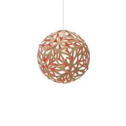 David Trubridge Floral Pendelleuchte Ø 40cm rot