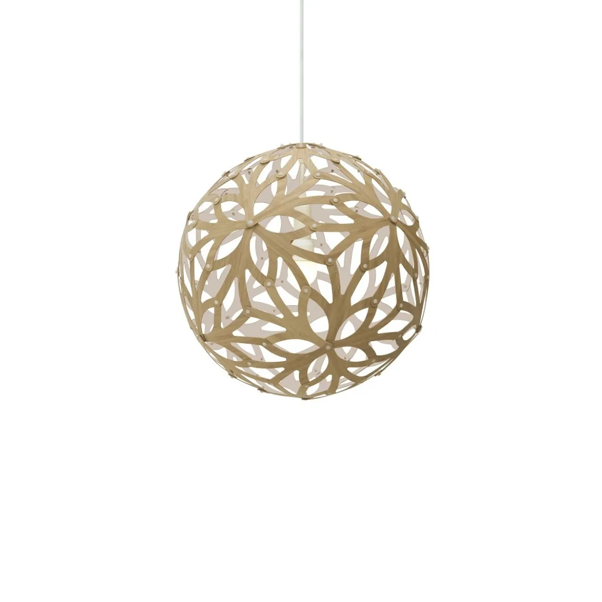 David Trubridge Floral Pendelleuchte Ø 40cm weiß 1 Seite