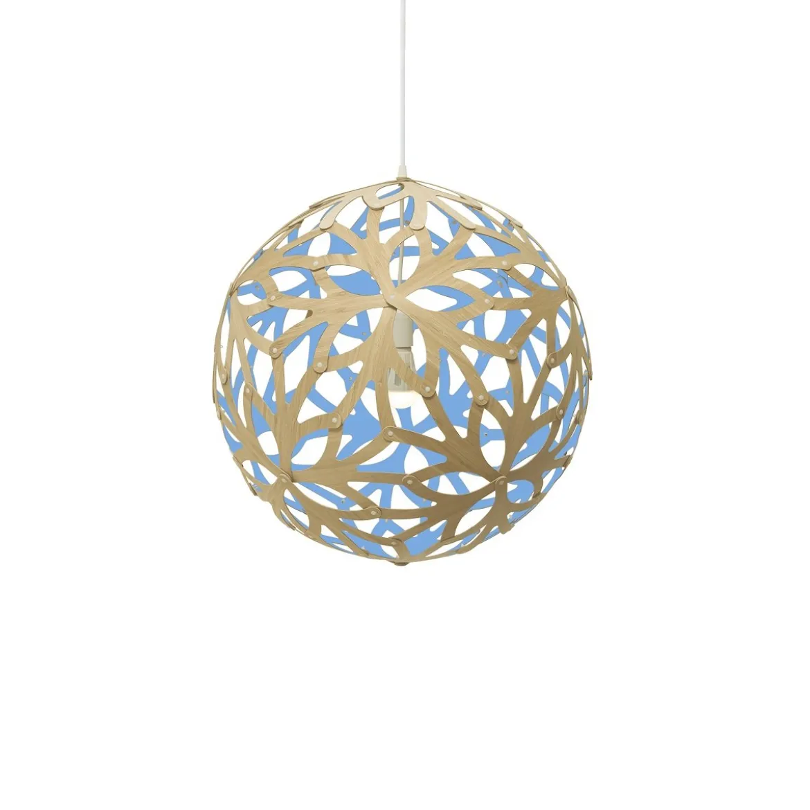 David Trubridge Floral Pendelleuchte Ø 60cm blau