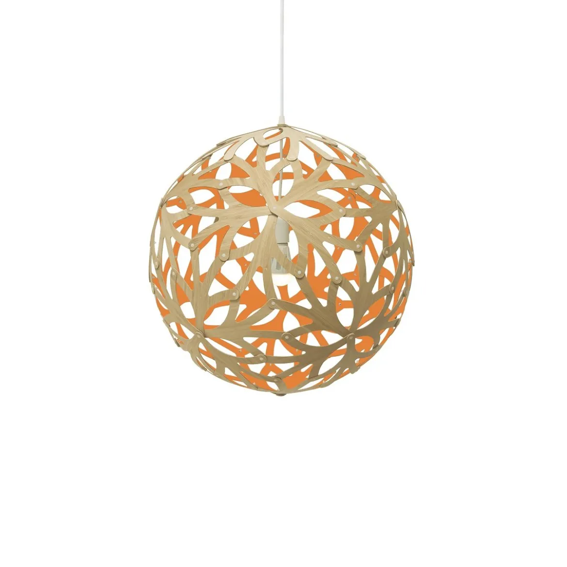 David Trubridge Floral Pendelleuchte Ø 60cm orange