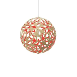 David Trubridge Floral Pendelleuchte Ø 60cm rot