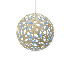 David Trubridge Floral Pendelleuchte Ø 80cm blau