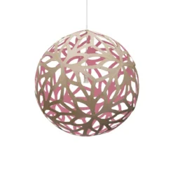 David Trubridge Floral Pendelleuchte Ø 80cm pink