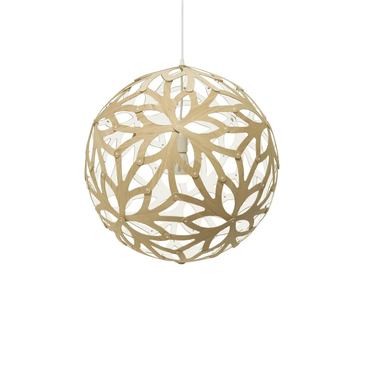 David Trubridge Floral Pendelleuchte Ø 80cm weiß 1 Seite
