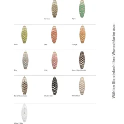 David Trubridge Hinaki Pendelleuchte 140 cm bambus