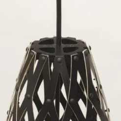 David Trubridge Hinaki Pendelleuchte 140 cm schwarz 2 Seiten