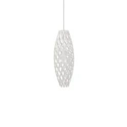 David Trubridge Hinaki Pendelleuchte 50 cm weiß 2 Seiten