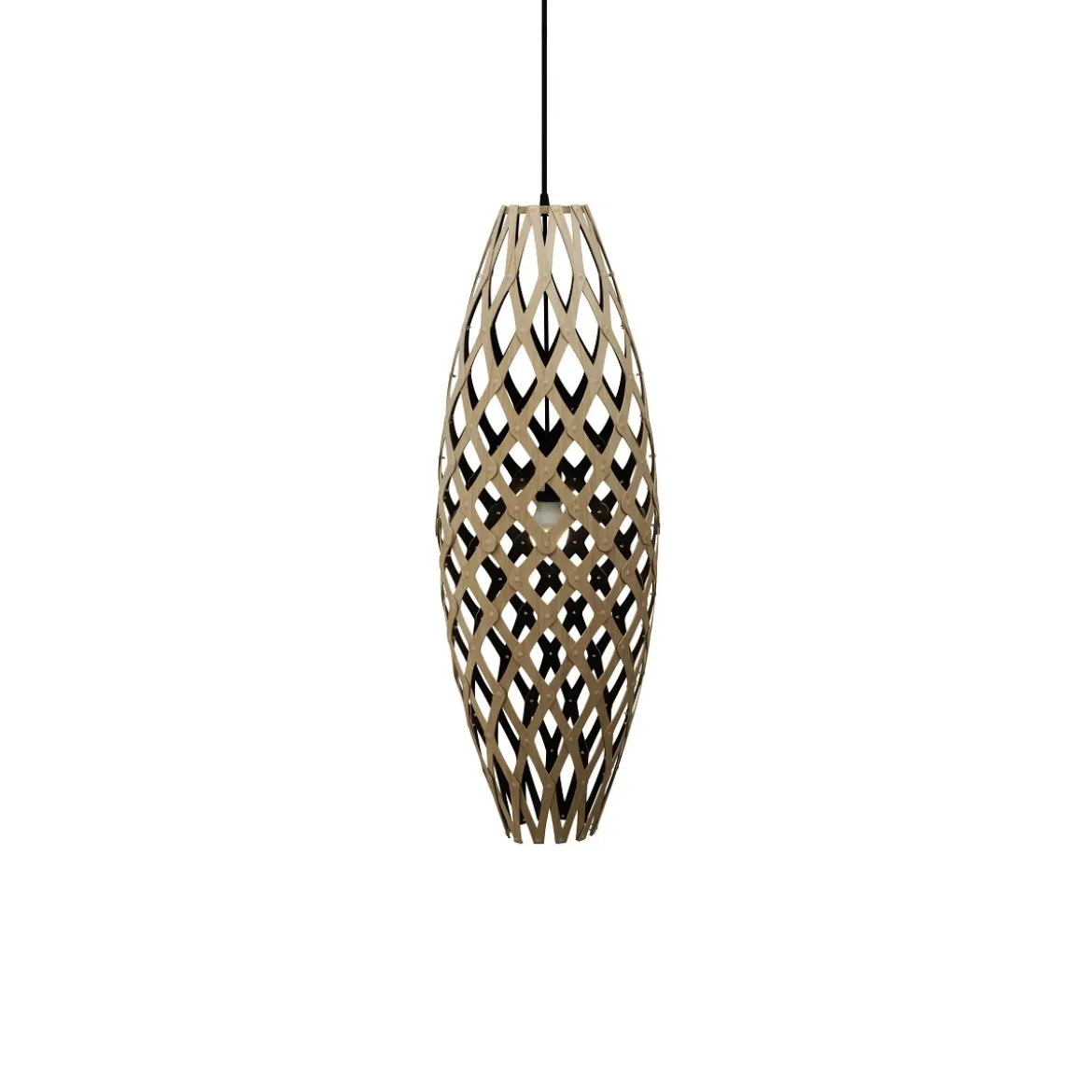 David Trubridge Hinaki Pendelleuchte 90 cm Innen schwarz