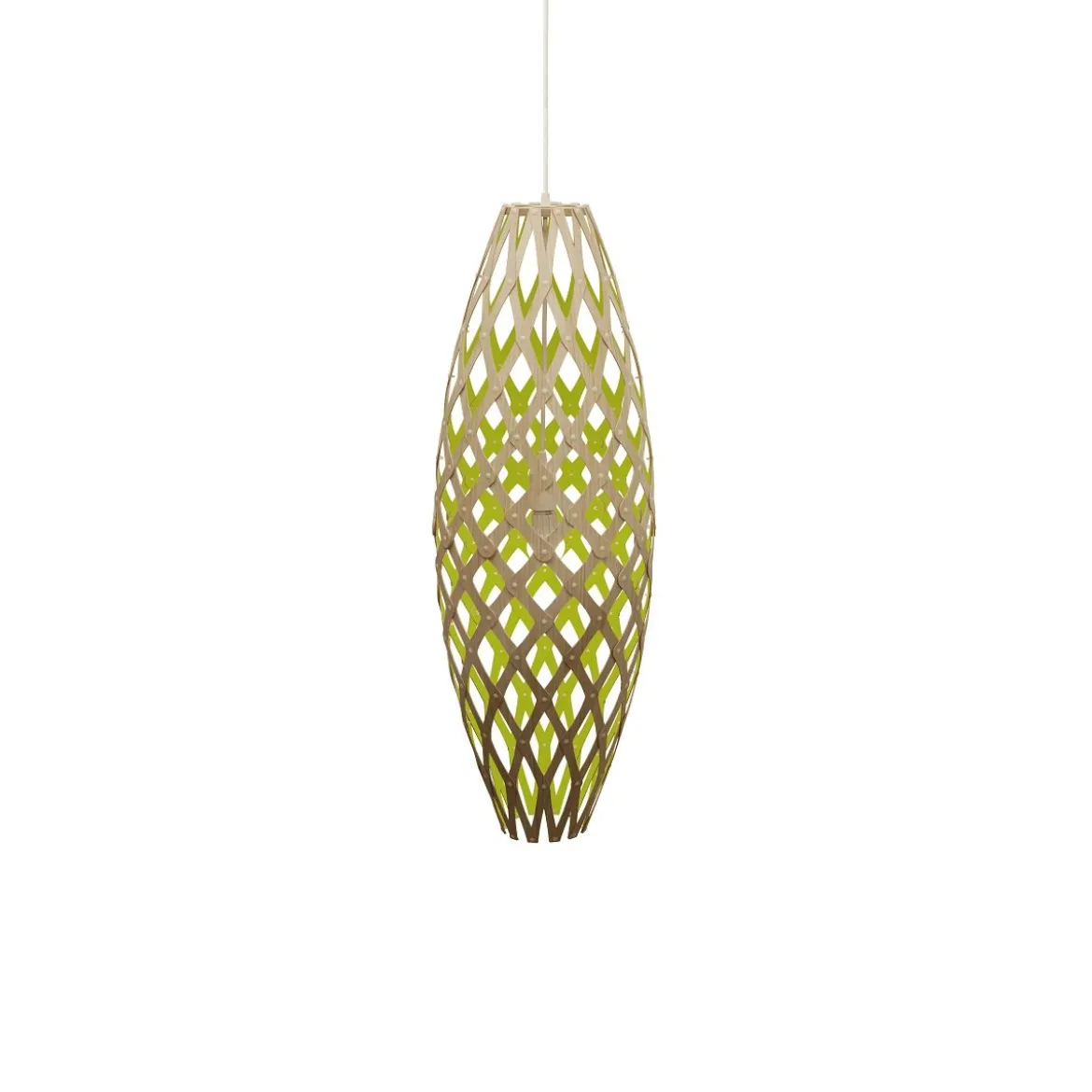 David Trubridge Hinaki Pendelleuchte 90 cm limette